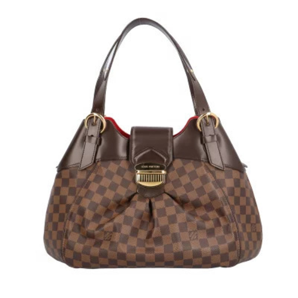 Louis Vuitton Sistina Damier Shoulder Bag Canvas Brown